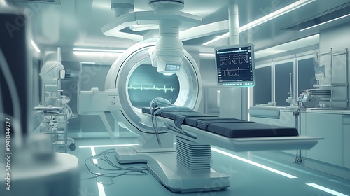 Futuristic Medical Imaging Suite with Patient Scanner