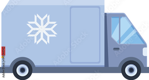 Refrigerated truck transporting frozen products, ensuring safe and efficient delivery of temperature sensitive goods