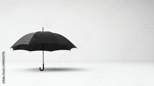 Wallpaper Mural A black umbrella on a white background. Torontodigital.ca