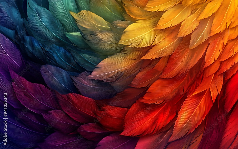 Abstract Colorful Bird Feather Texture Background Abstract Colorful Bird Feather Texture Background