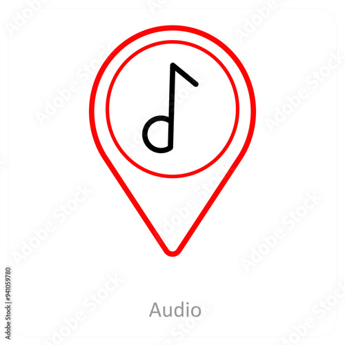 Free Download Audio and location pointer icon concept - GFXLoad