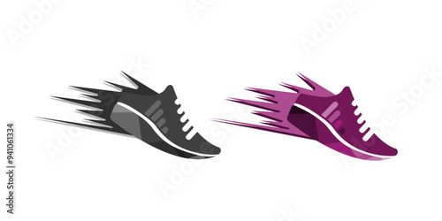 running shoes flat icon. sport shoes vector icon for web design isolated on white background