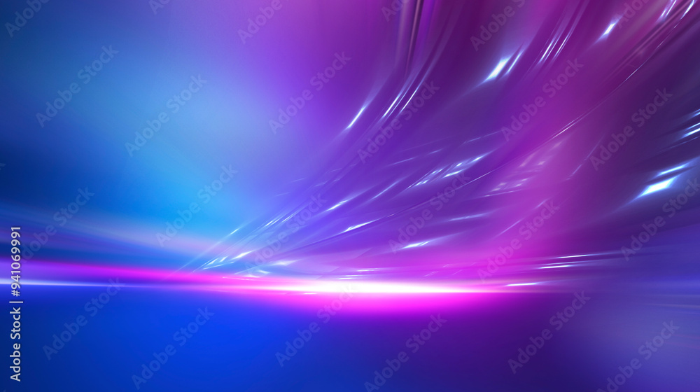 Futuristic abstract neon empty street background, neon light.