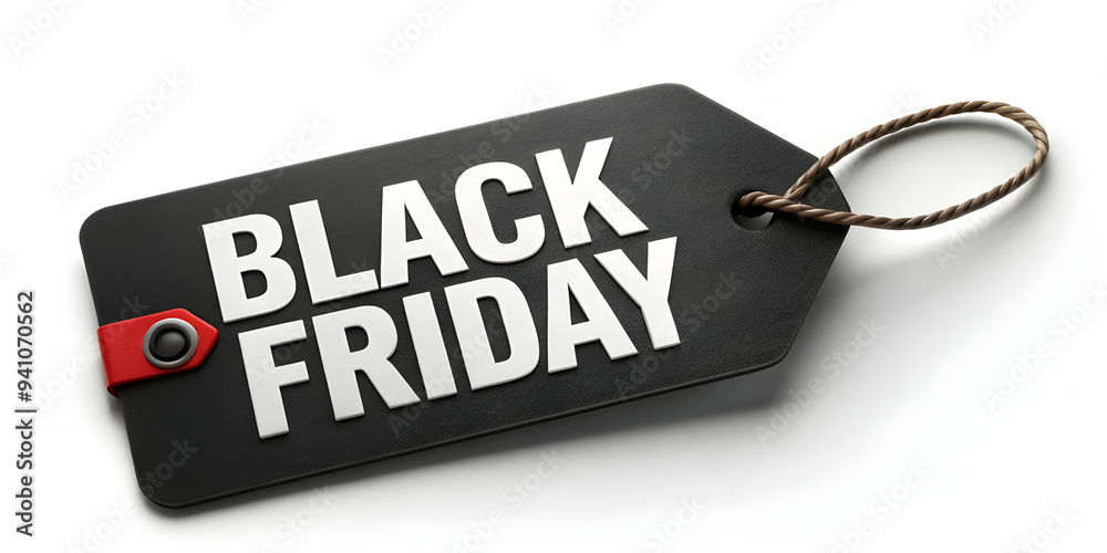 Obraz premium black Friday tag on white background