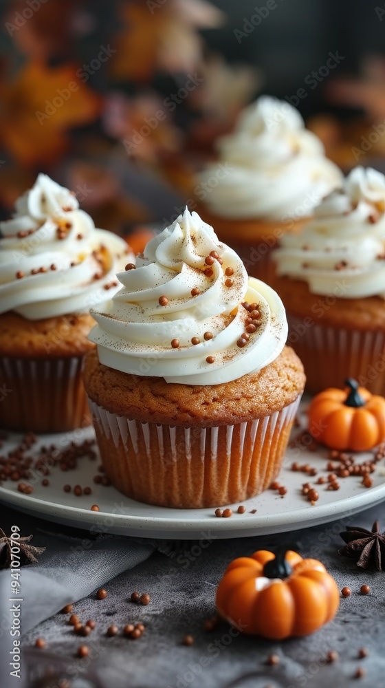 Pumpkin Spice Cupcakes with Cream Cheese Frosting Pumpkin Spice Cupcakes with Cream Cheese Frosting
