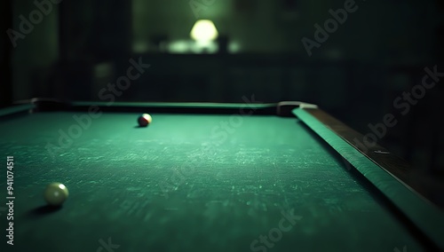 Wallpaper Mural Green Pool Table Balls Game Night Torontodigital.ca
