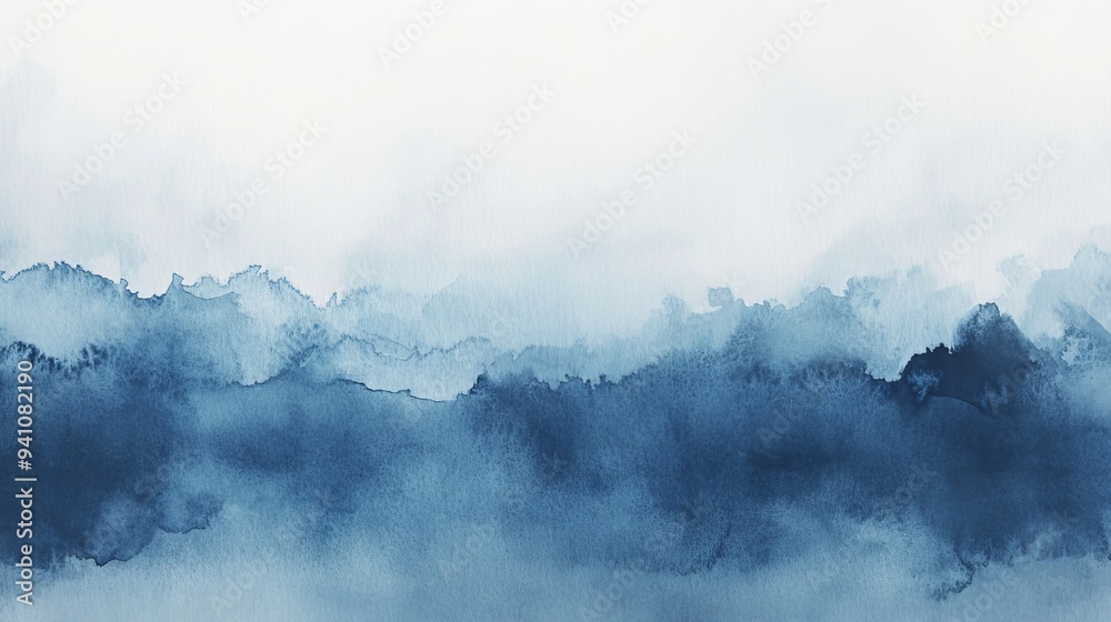 Abstract Watercolor Background with Blue Gradient. Abstract Watercolor Background with Blue Gradient.