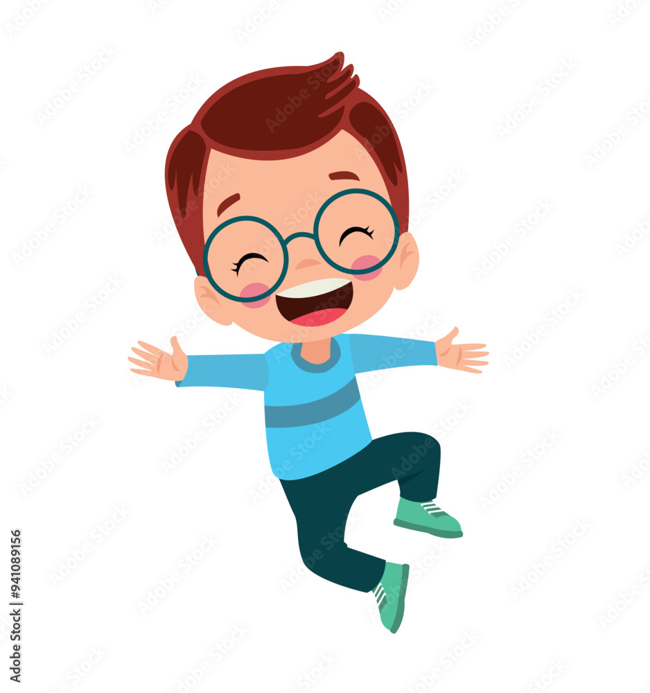 vector illustration of students in different postures vector illustration of students in different postures