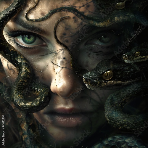 Medusa gorgon created with AI