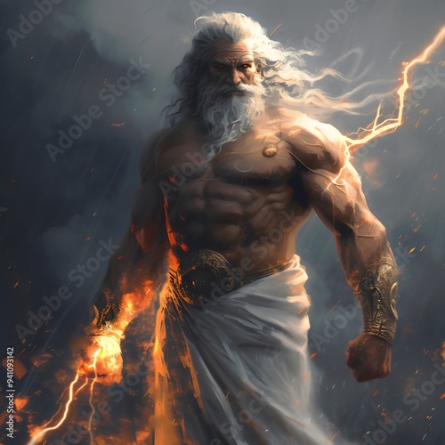 Zeus greek god created with AI