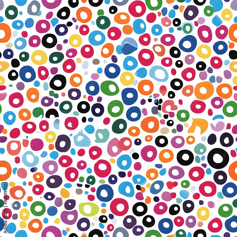 Fototapeta premium Pattern with random colored Circles