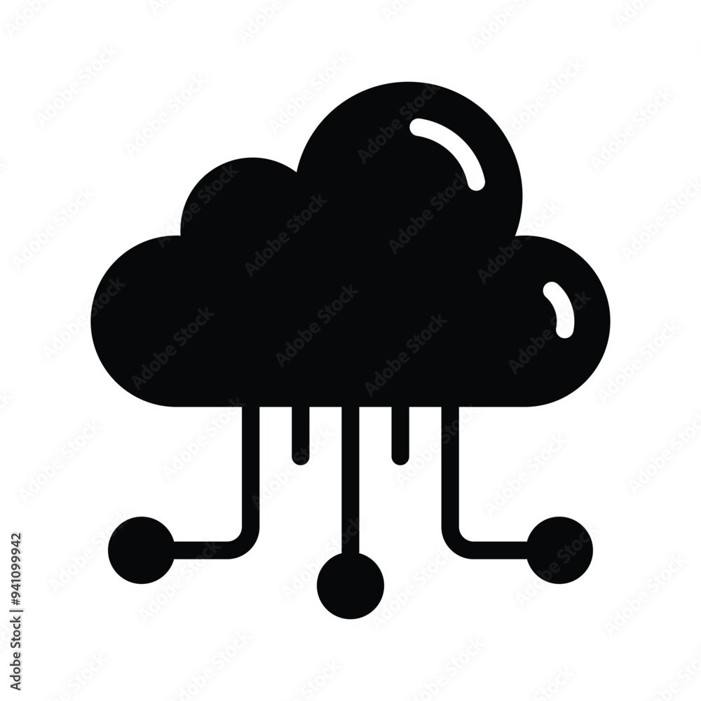 Get this creative icon of cloud network in trendy style Get this creative icon of cloud network in trendy style