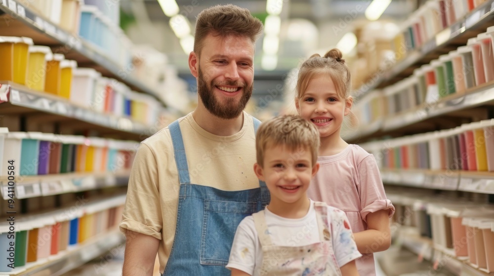 Family Browsing Through an Extensive Selection of Art Supplies and Tools in a Vibrant Creative Store Fostering Imagination and Inspiring Expression Family Browsing Through an Extensive Selection of Art Supplies and Tools in a Vibrant Creative Store Fostering Imagination and Inspiring Expression