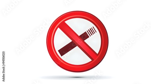 Vector illustration of a no smoking sign in red, isolated on white background Free Download Vector illustration of a no smoking sign in red, isolated on white background - GFXLoad