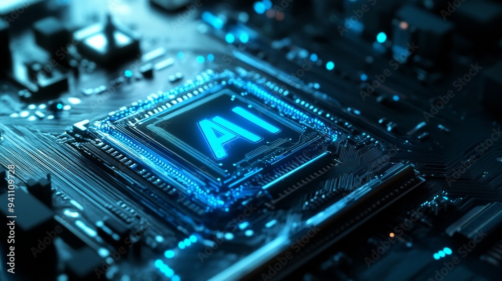 A computer chip with the word AI on it A computer chip with the word AI on it