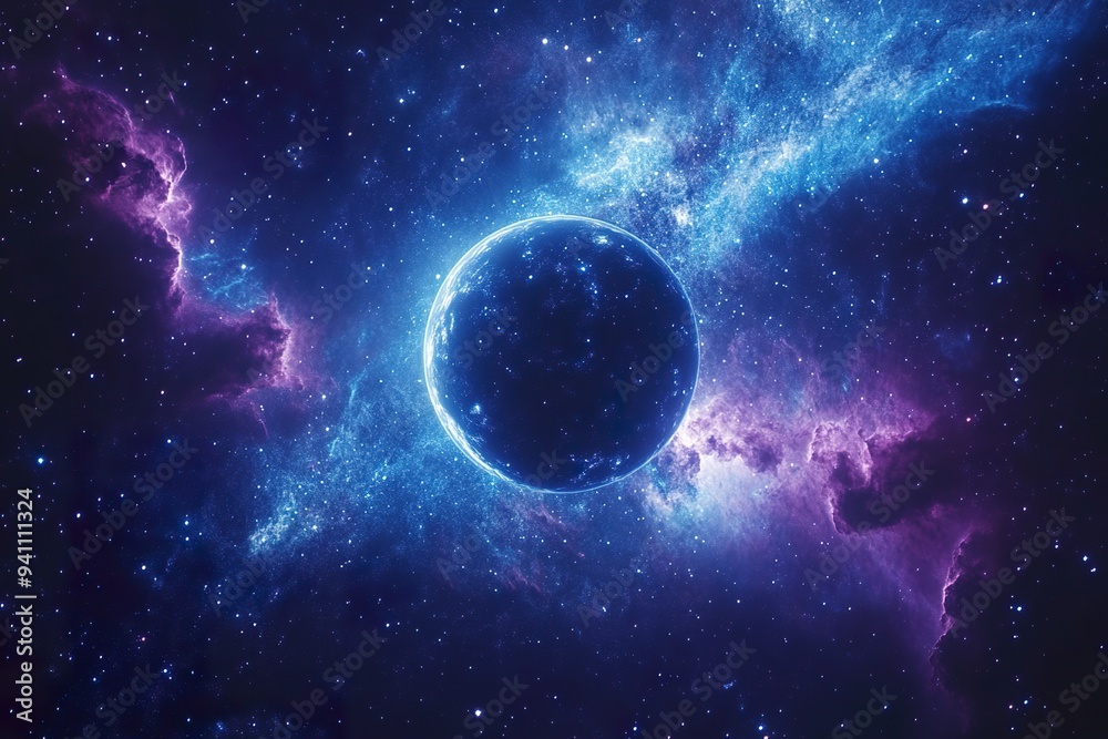 Mesmerizing Cosmic Scene with Planets and Stellar Background Mesmerizing Cosmic Scene with Planets and Stellar Background