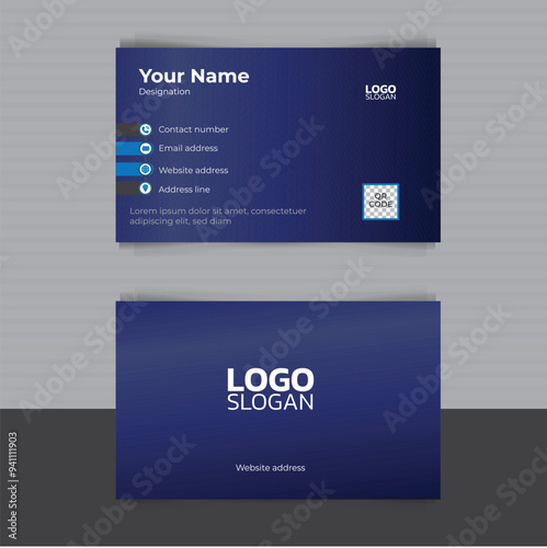 a quality full modern business card or visiting card template design