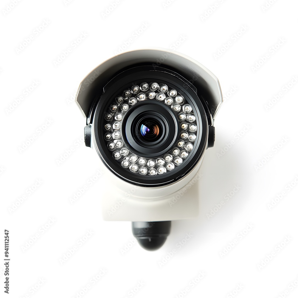 Security camera isolated on white background. Security camera isolated on white background.