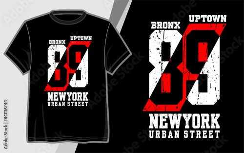 Vector typography t-shirt design and new york urban clothing ready to print