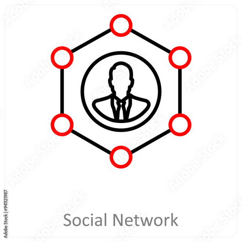 social network and share icon concept