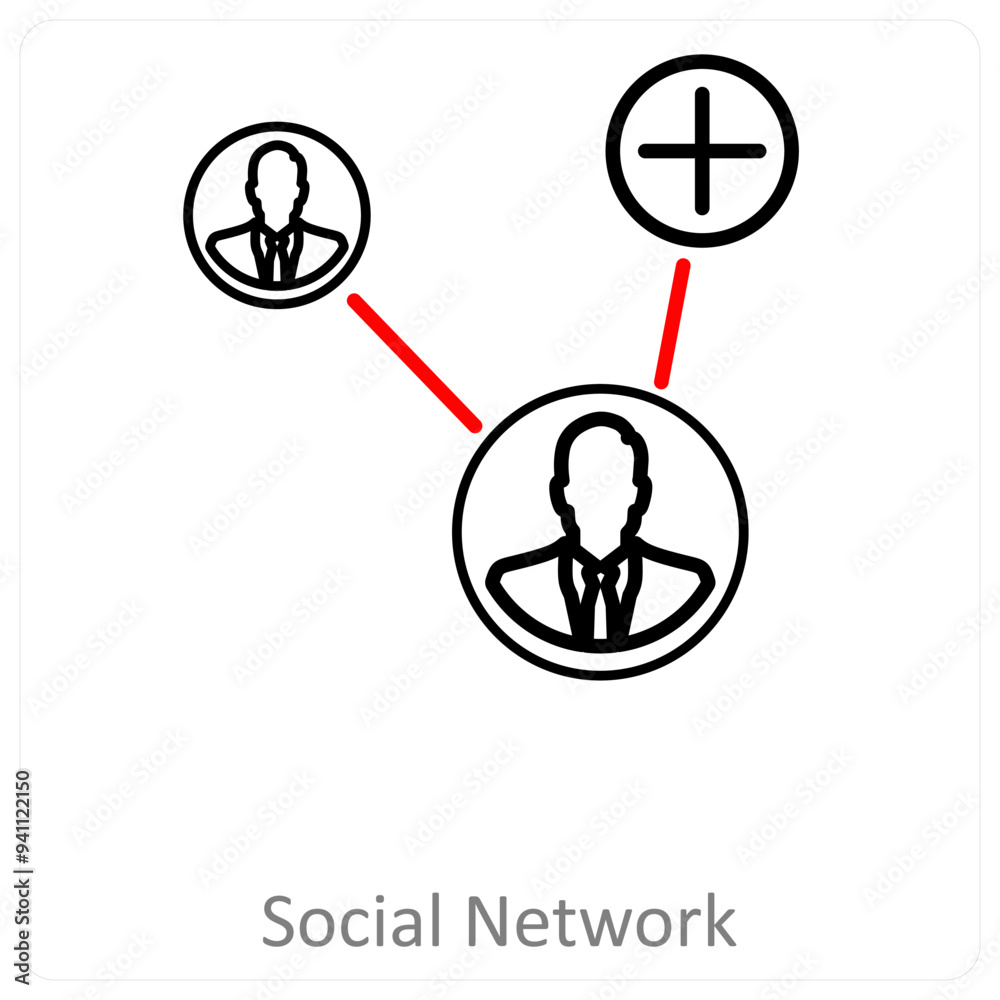 social network and share icon concept