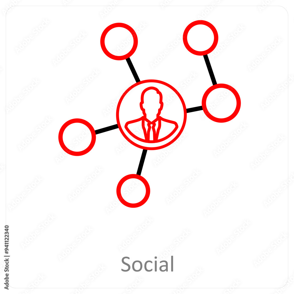 social and link icon concept social and link icon concept