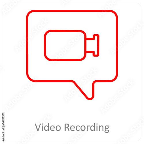 video recording and camcoder icon concept
