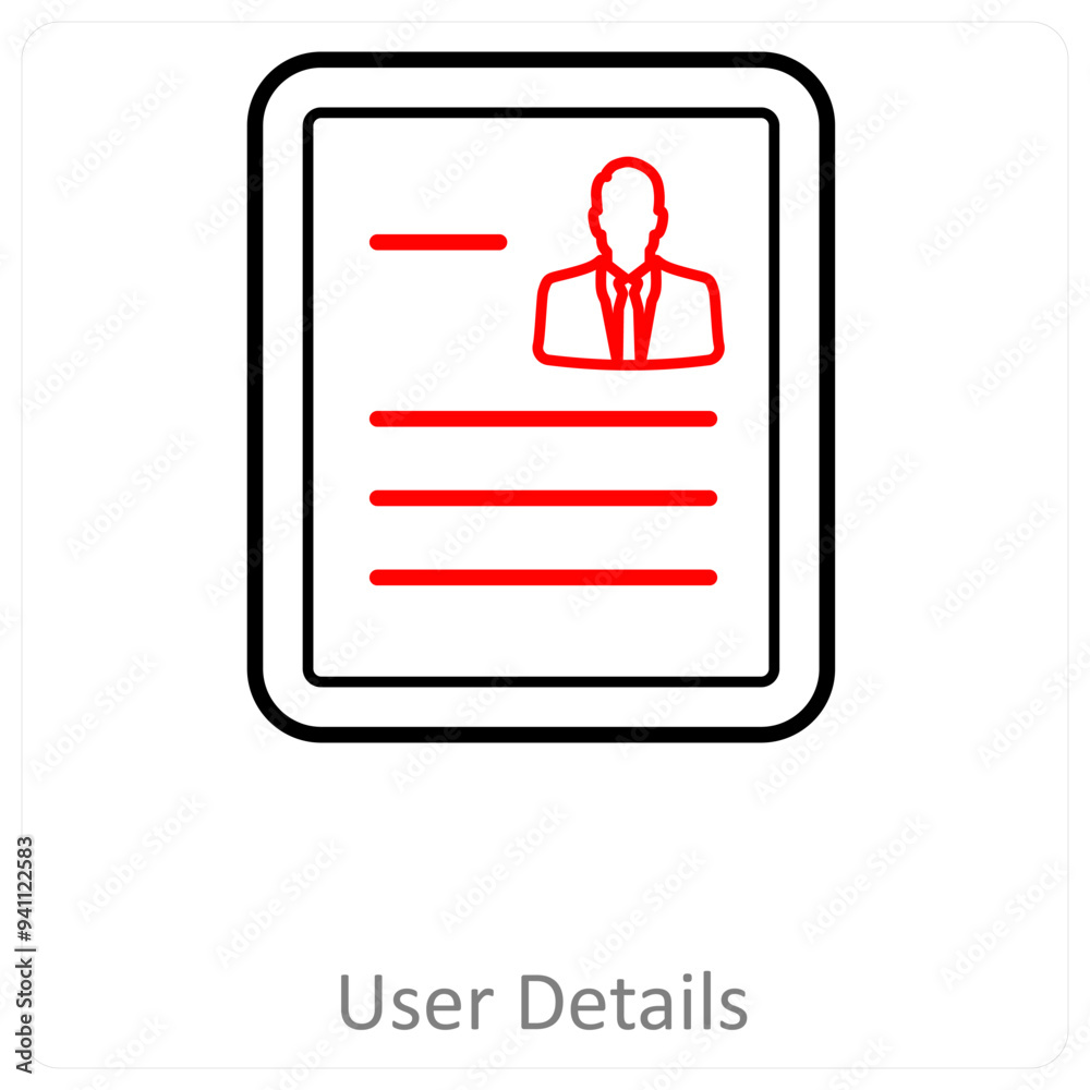 user details and access icon concept user details and access icon concept