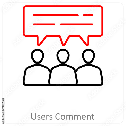 user comments and account icon concept