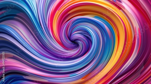 Abstract summer background with swirling patterns and vivid colors, energetic and lively