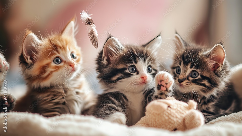 Cute kittens concept background Cute kittens concept background