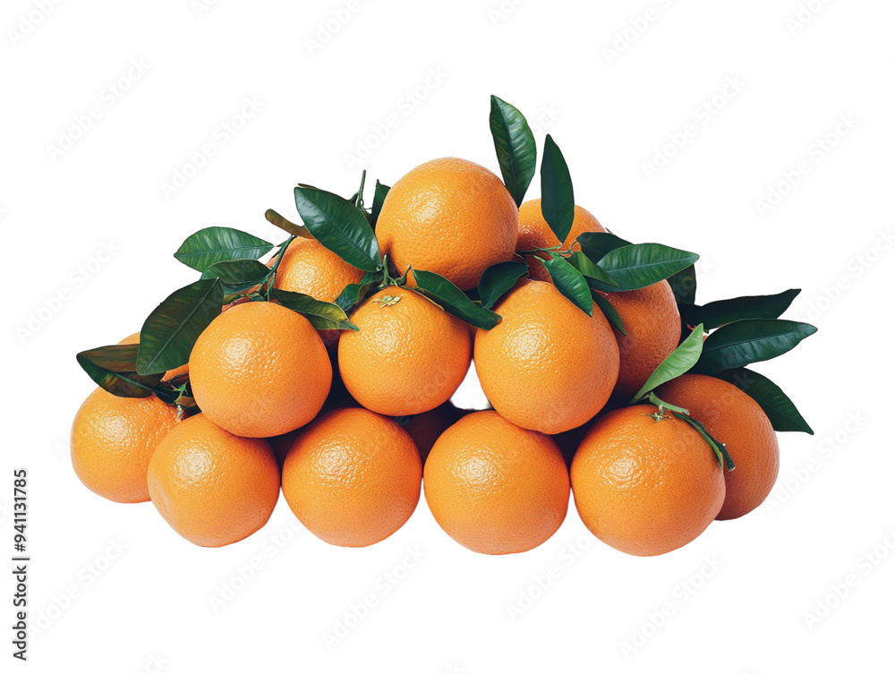 Fresh oranges with green leaves, isolated on white background. PNG transparent. Fresh oranges with green leaves, isolated on white background. PNG transparent.