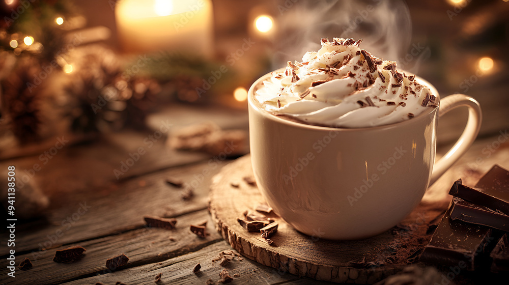 Hot Chocolate with Whipped Cream Hot Chocolate with Whipped Cream