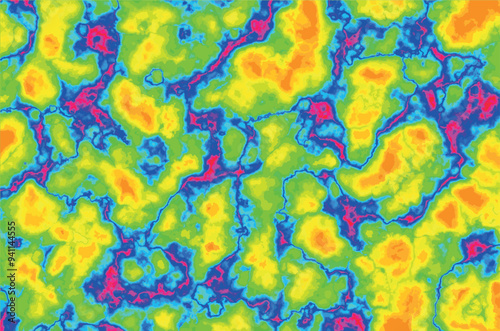 thermal map, abtract forms. colorfull