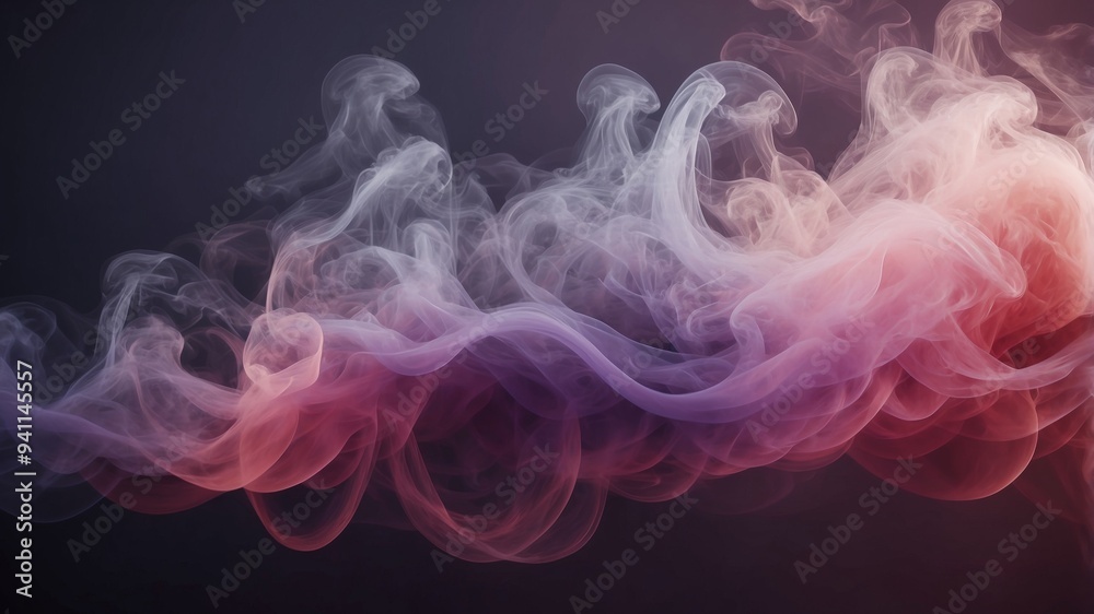 Fototapeta premium Abstract colorful smoke background with purple and pink hues.