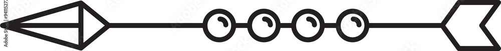 Obraz premium Divider Arrow Line Illustration 