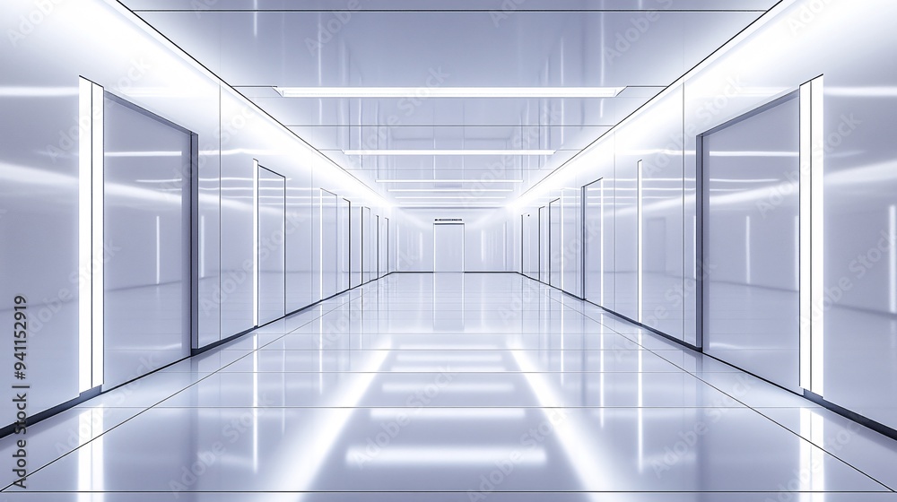 A futuristic factory floor where AI-driven robots assemble products with extreme precision and efficiency Stock Photo with copy space A futuristic factory floor where AI-driven robots assemble products with extreme precision and efficiency Stock Photo with copy space