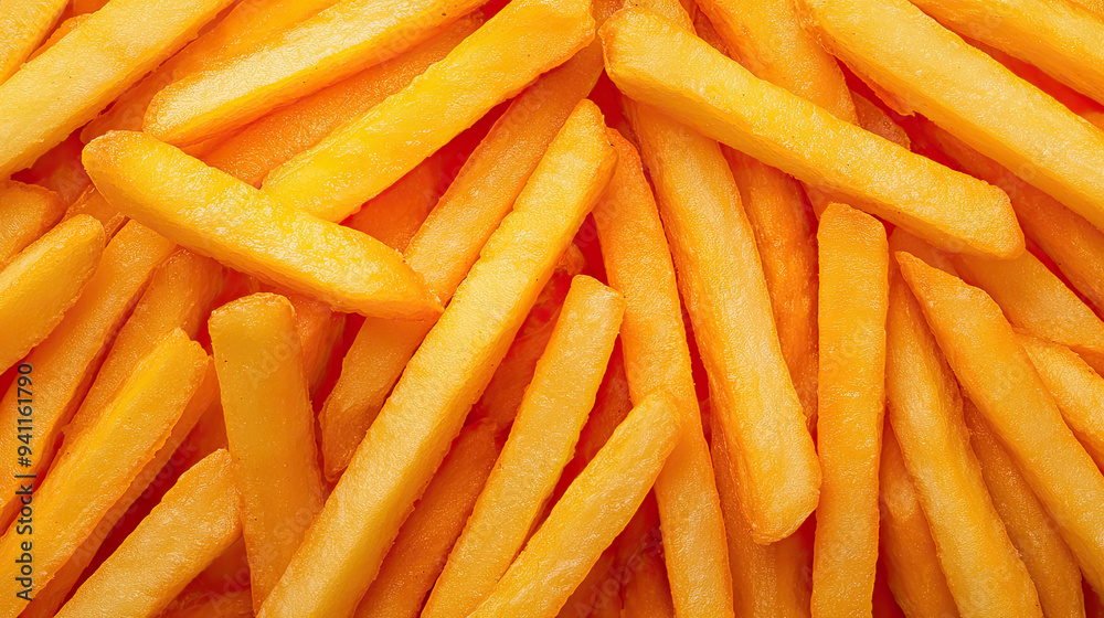 A delicious close-up view of golden, crispy French fries, perfect for food photography and culinary presentations. A delicious close-up view of golden, crispy French fries, perfect for food photography and culinary presentations.