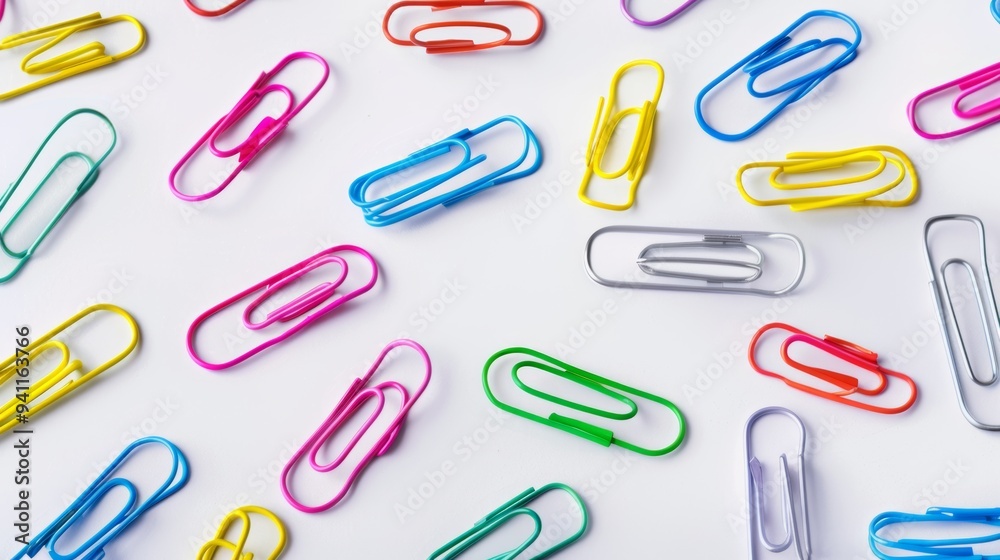 paper clips isolated on white paper clips isolated on white