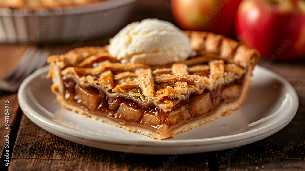 Apple Pie With Vanilla Ice Cream Cavernous Spac Apple Pie With Vanilla Ice Cream Cavernous Spac