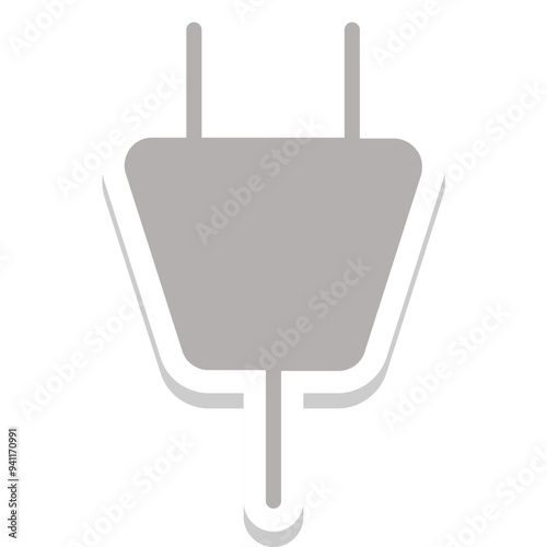 Plug vector icon in sticker style 