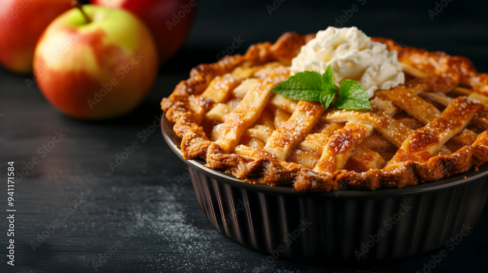 Apple Pie With Vanilla Ice Cream Dense Forest Apple Pie With Vanilla Ice Cream Dense Forest