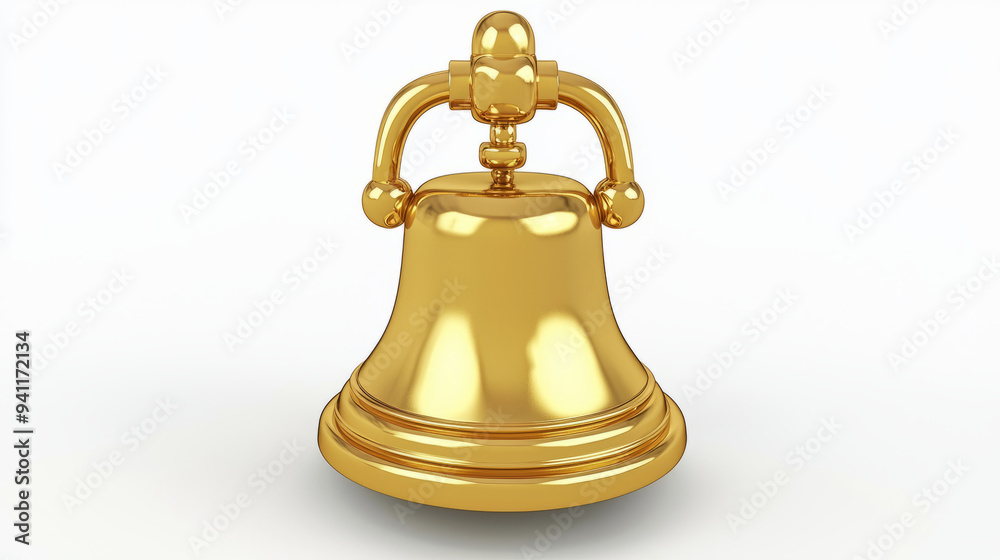 Yellow golden bell on a white background Yellow golden bell on a white background