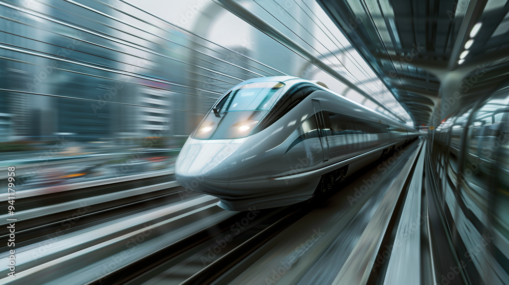 Obraz premium Modern Speed Train