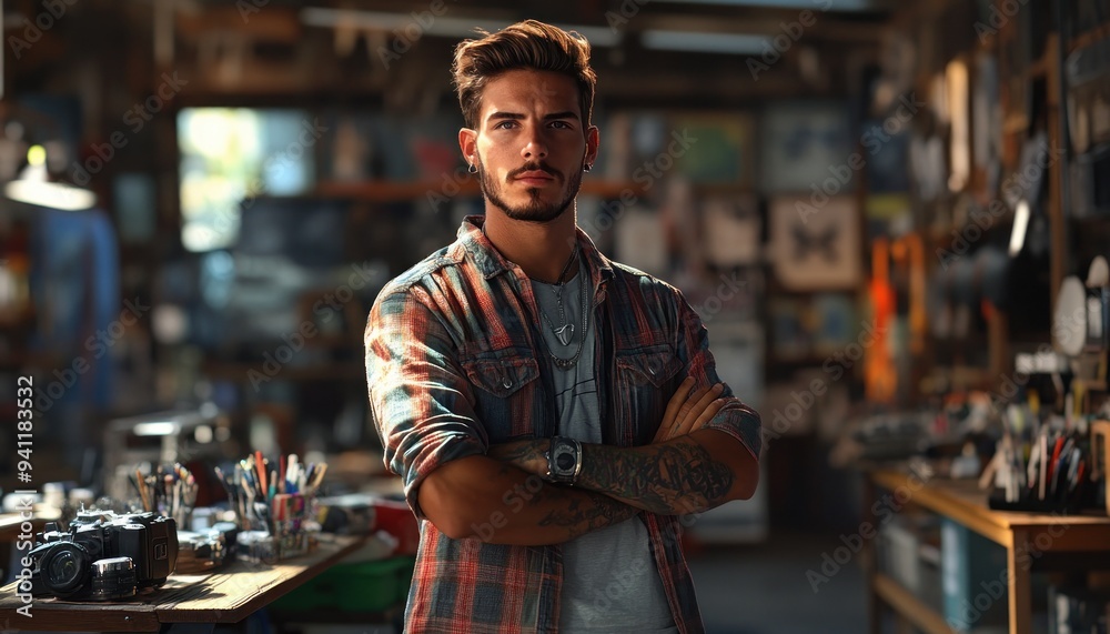 Confident Hipster Man with Trendy Style, Approachable and Friendly, Modern Fashion, Casual Wear, Urban Style, Stylish Guy, Cool Fashion, Young Man, Stylish Clothing, Man with Tattoos, Modern Confident Hipster Man with Trendy Style, Approachable and Friendly, Modern Fashion, Casual Wear, Urban Style, Stylish Guy, Cool Fashion, Young Man, Stylish Clothing, Man with Tattoos, Modern