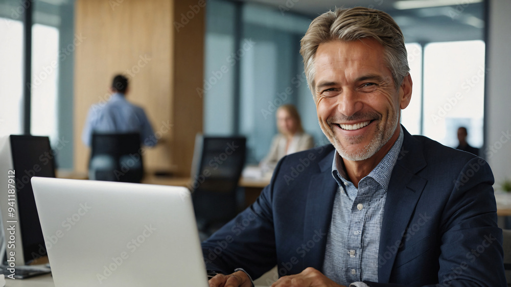 businessman working on laptop computer businessman working on laptop computer