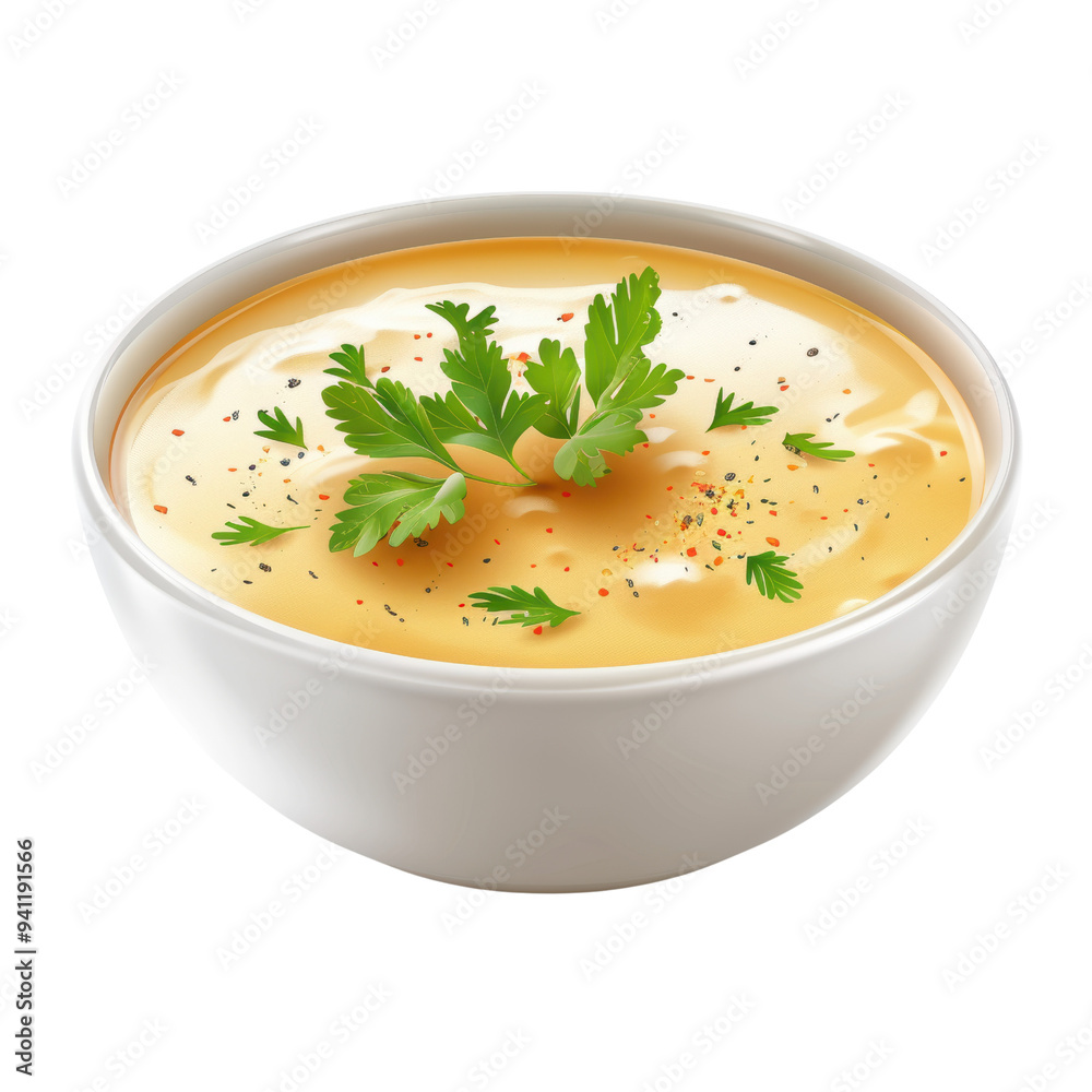 Creamy Soup with Parsley Garnish Creamy Soup with Parsley Garnish