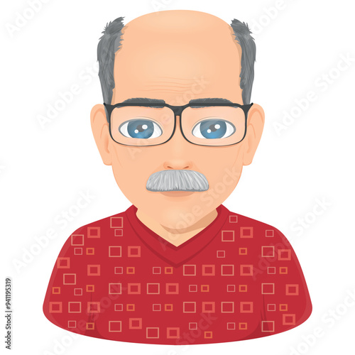 portrait of gray-haired old man