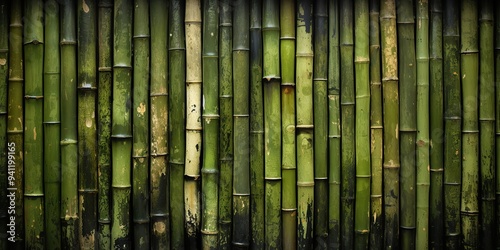 Fototapeta Naklejka Na Ścianę i Meble -  Green forest jungle surface wall background texture asian style view