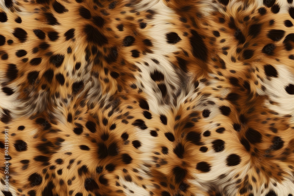 A seamless pattern of lynx fur with a mix of golden and brown spotted textures, Ai Generated A seamless pattern of lynx fur with a mix of golden and brown spotted textures, Ai Generated